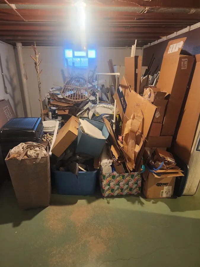 Roll-off dumpster container at job site for Cleanout Dumpster Rental in Polk City